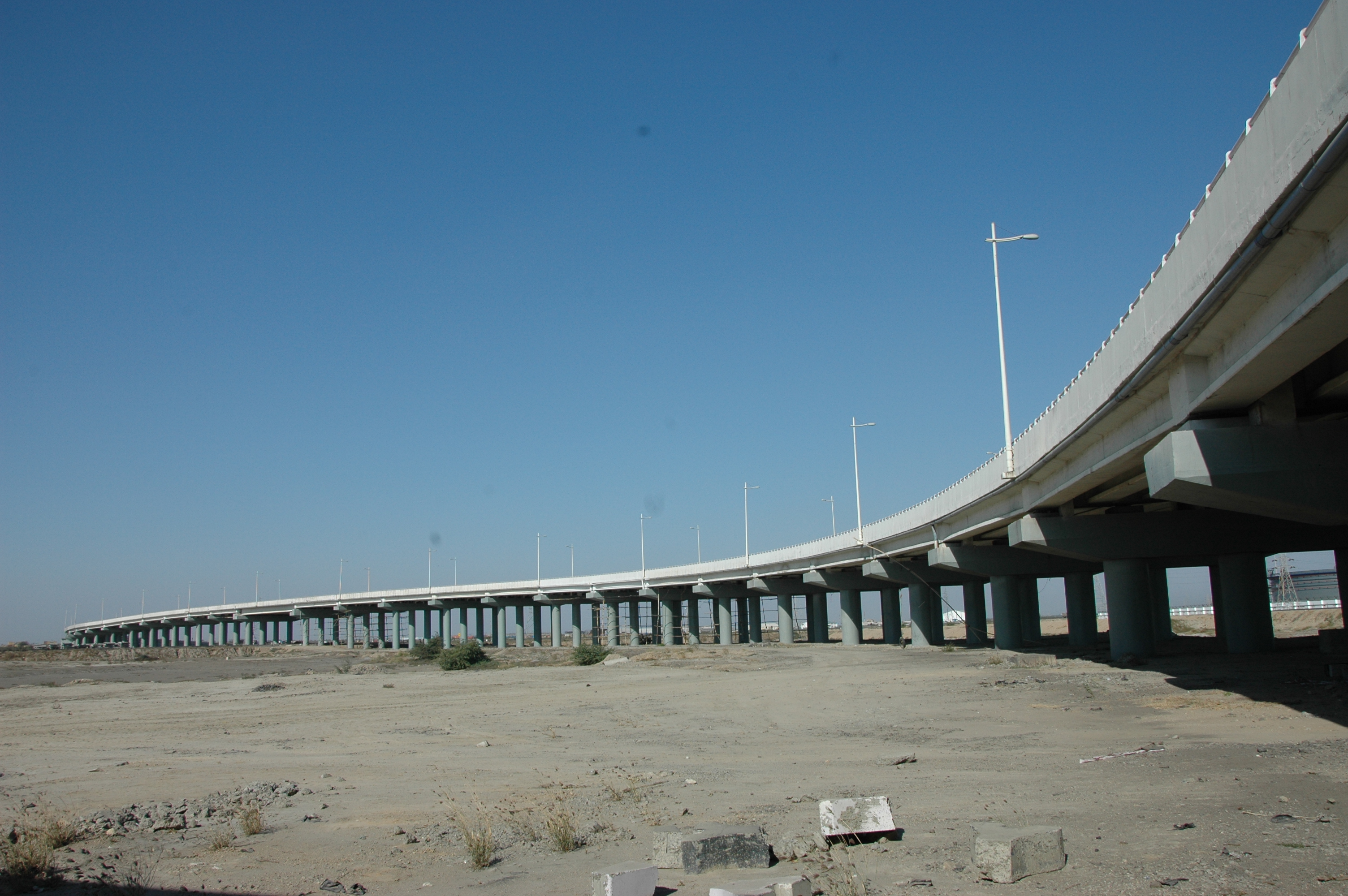 Railway over bridge construction at Mundra Port